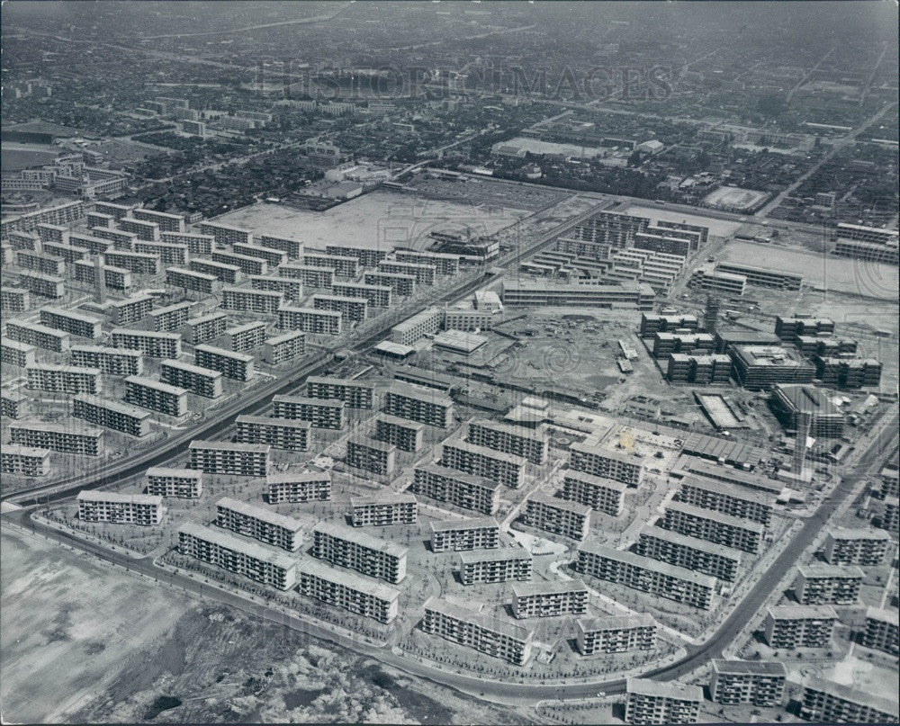 1965 Osaka, Japan Apartment Housing Project Aerial View Press Photo - Historic Images