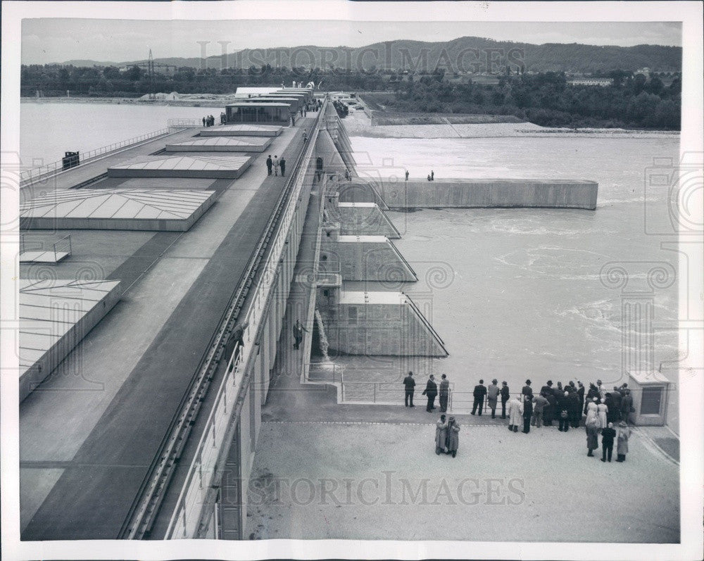 1954 Simbach, Germany Simbach-Braunau Power Plant Press Photo - Historic Images