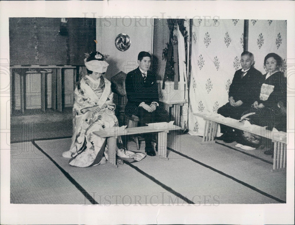 1937 Traditional Japanese Wedding Ceremony Press Photo - Historic Images