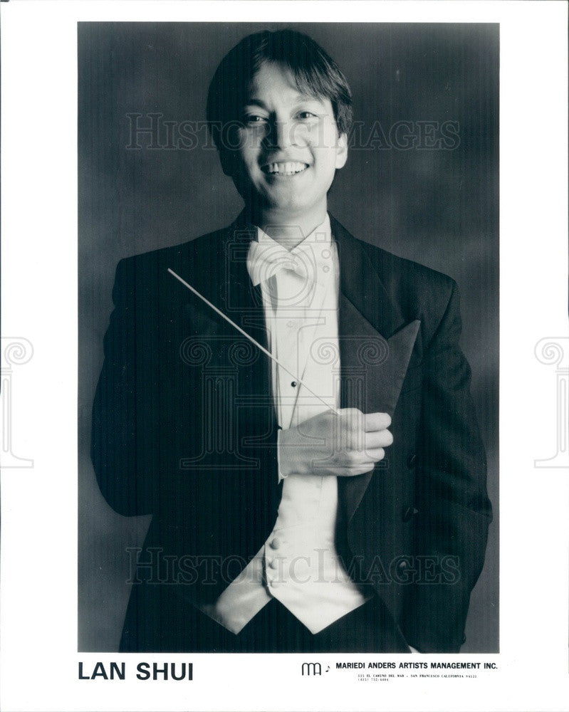 1999 Chinese-American Conductor Lan Shui, Singapore Symphony Press Photo - Historic Images