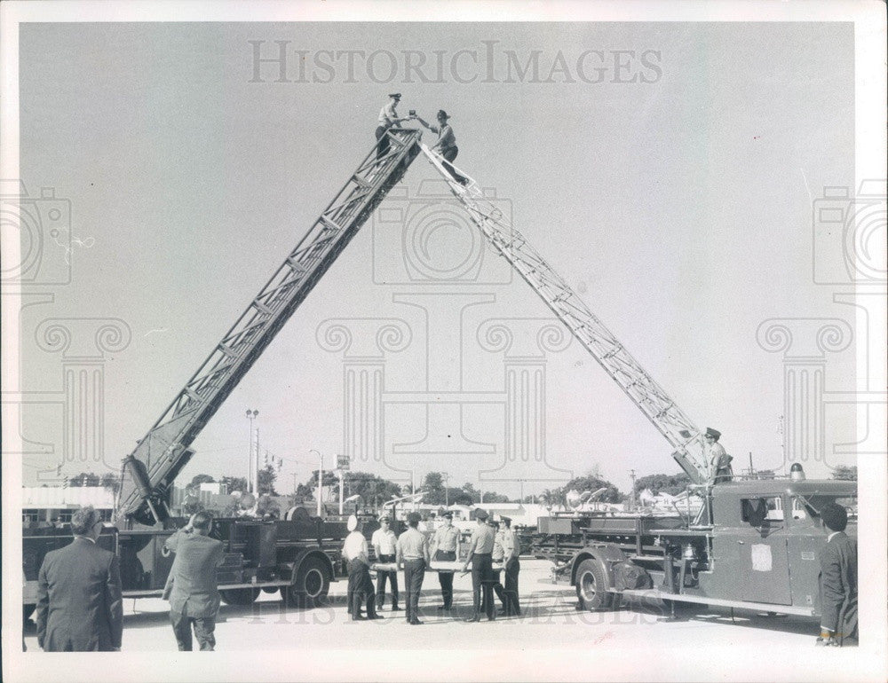 1969 St Petersburg, Florida Firefighters &amp; Equipment Press Photo - Historic Images