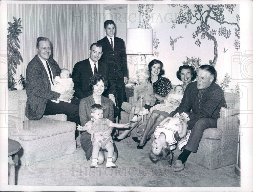 1962 Michigan Governor George Romney, 14-Year-Old Mitt Romney Press Photo - Historic Images