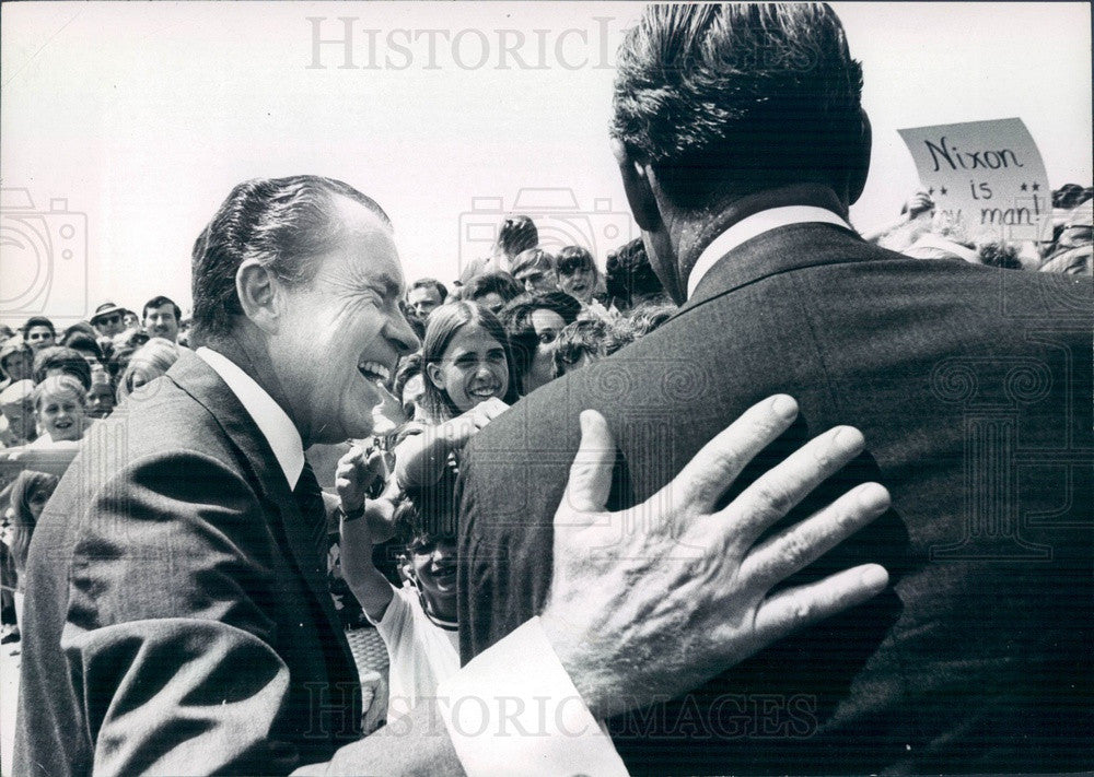 1970 US President Richard Nixon & Colorado Governor John Love Press Photo - Historic Images