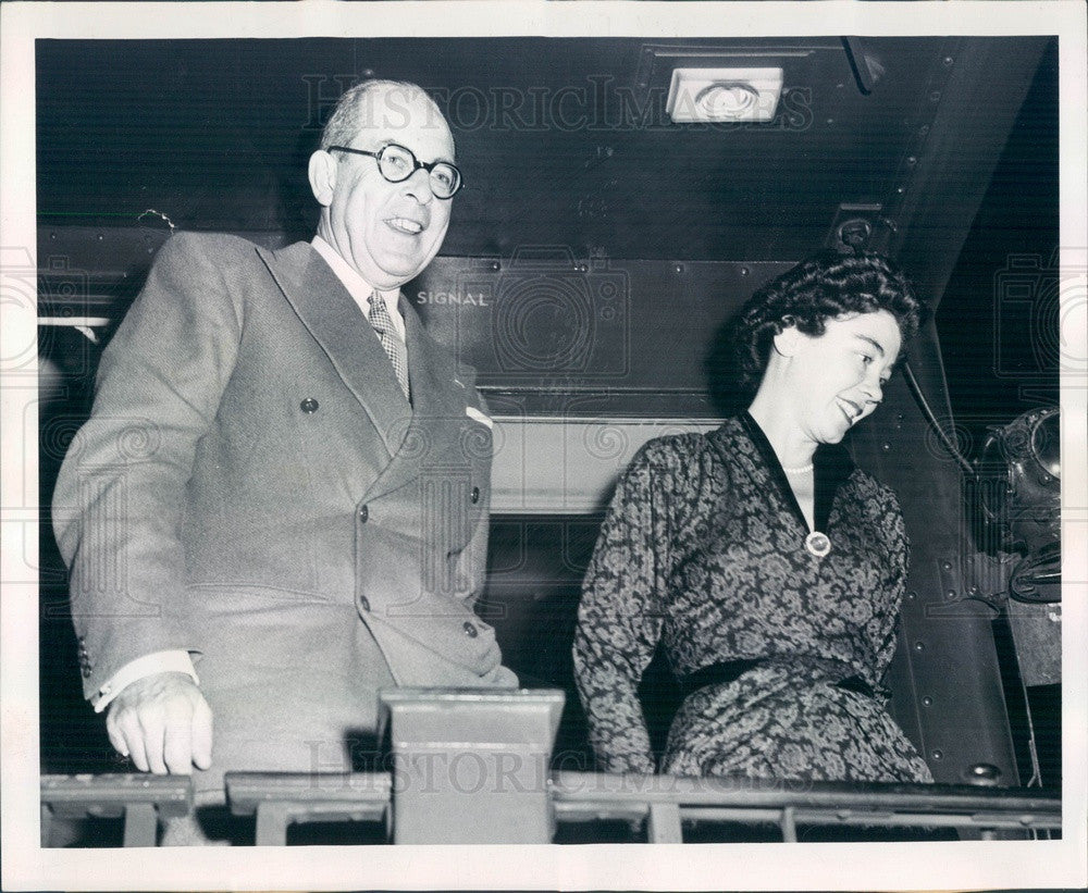 1953 Greece, King Paul & Queen Frederika in Green River, WY Press Photo - Historic Images