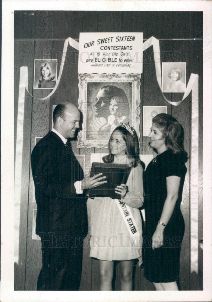 1969 Miss Teen Rocky Mountain States 1968 Cynthia Galyean Press Photo - Historic Images