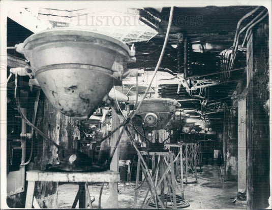 1938 Denver, Colorado City Park Fountain Light Control Room Press Photo - Historic Images