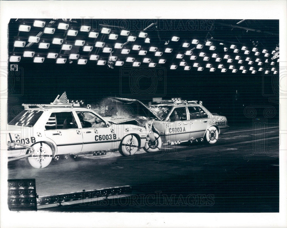 1984 Milford, Michigan General Motors Chevy Cavalier Crash Test Press Photo - Historic Images