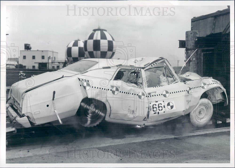 1973 Calspan Corp Auto Air Bag Crash Test Press Photo - Historic Images