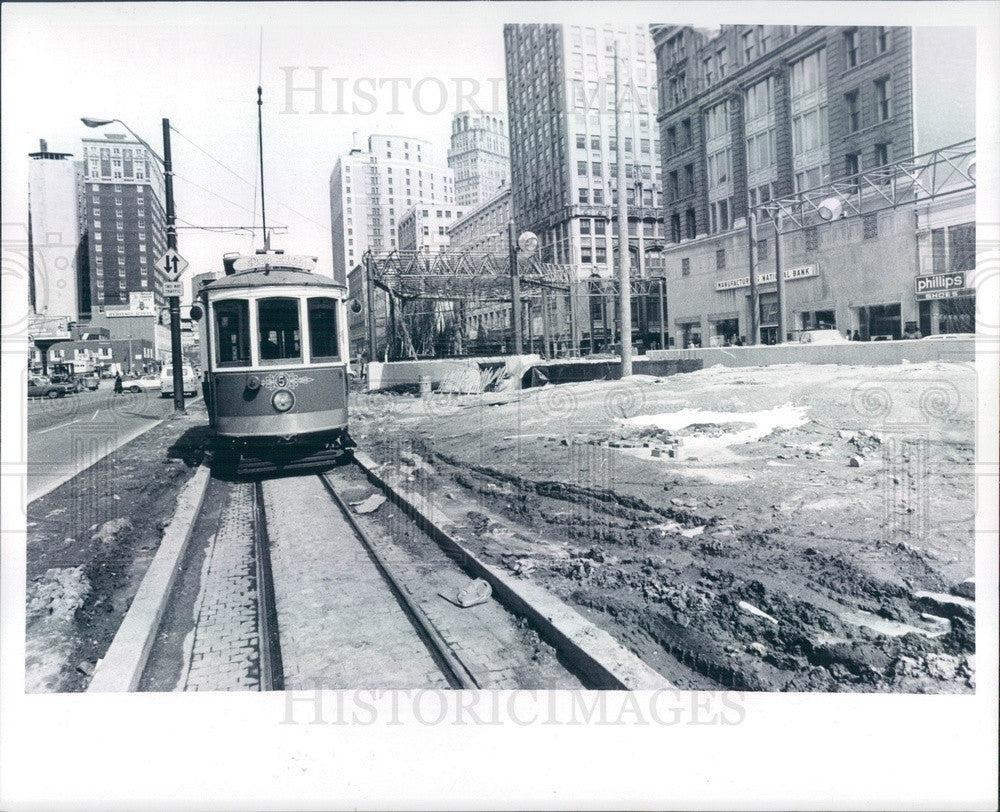 1979 Detroit, Michigan Washington Blvd Construction Press Photo - Historic Images