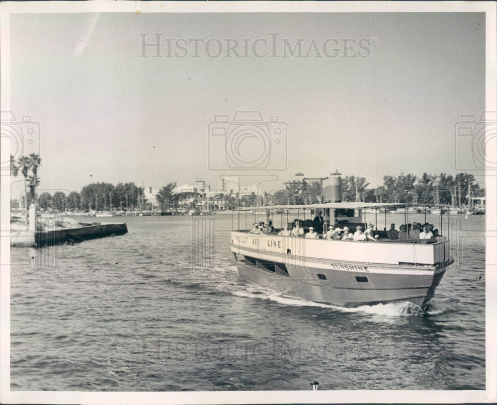 1950 St Petersburg, Florida Tourist Cruise Ship Sunshine Press Photo - Historic Images