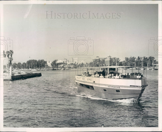 1950 St Petersburg, Florida Tourist Cruise Ship Sunshine Press Photo - Historic Images
