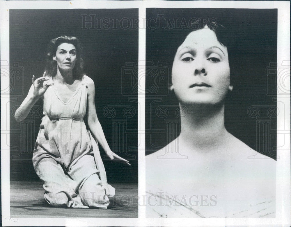 1977 Tony Winning Actress Marian Seldes &amp; Dancer Isadora Duncan Press Photo - Historic Images