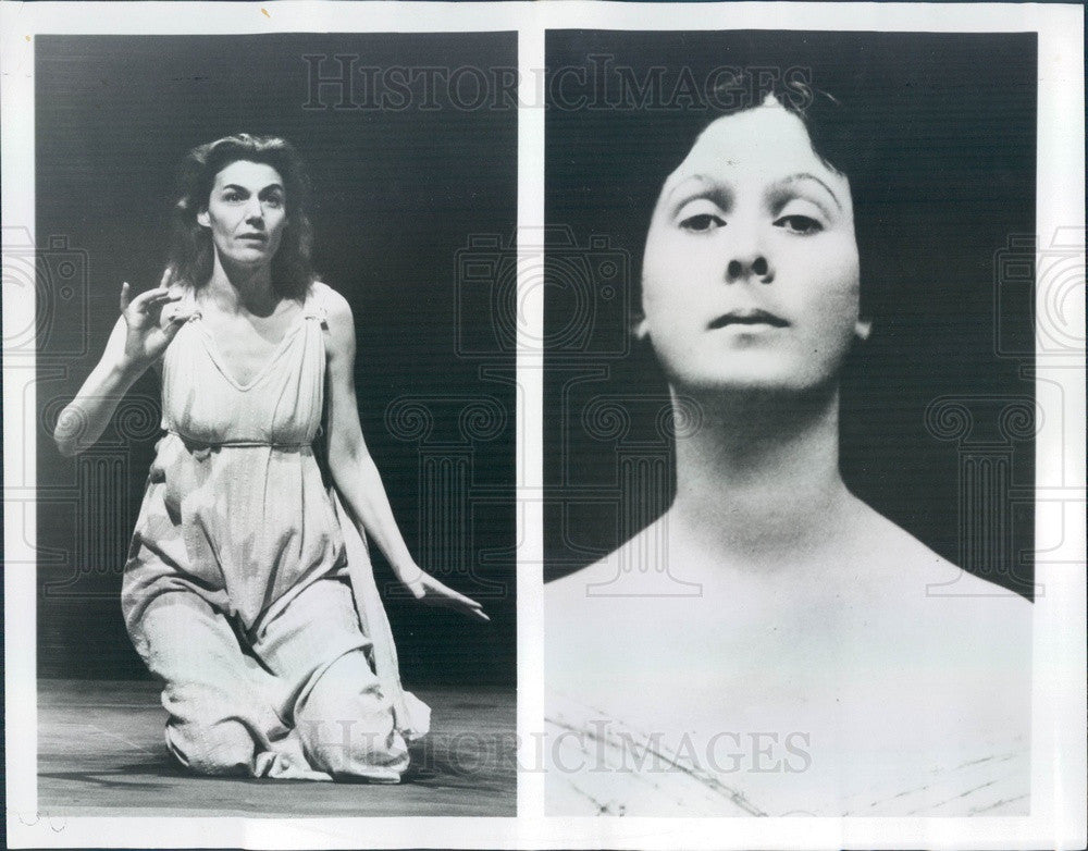 1977 Tony Winning Actress Marian Seldes & Dancer Isadora Duncan Press Photo - Historic Images