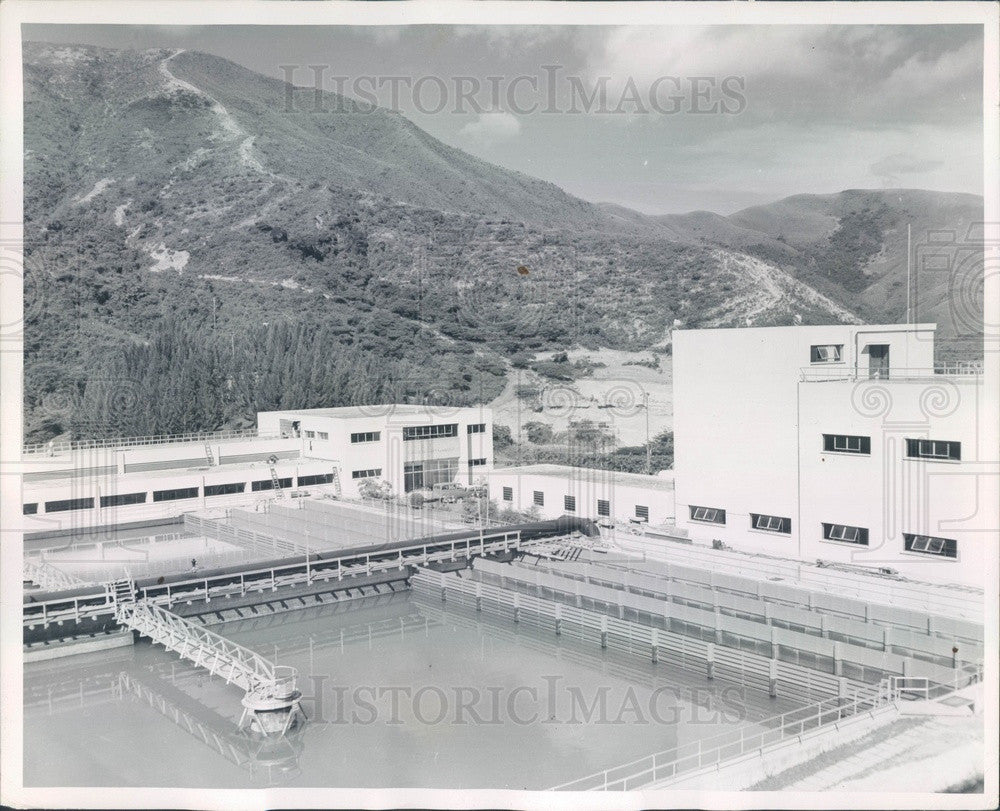 1956 Venezuela, Mariposa Reservoir Settling Tanks Press Photo - Historic Images