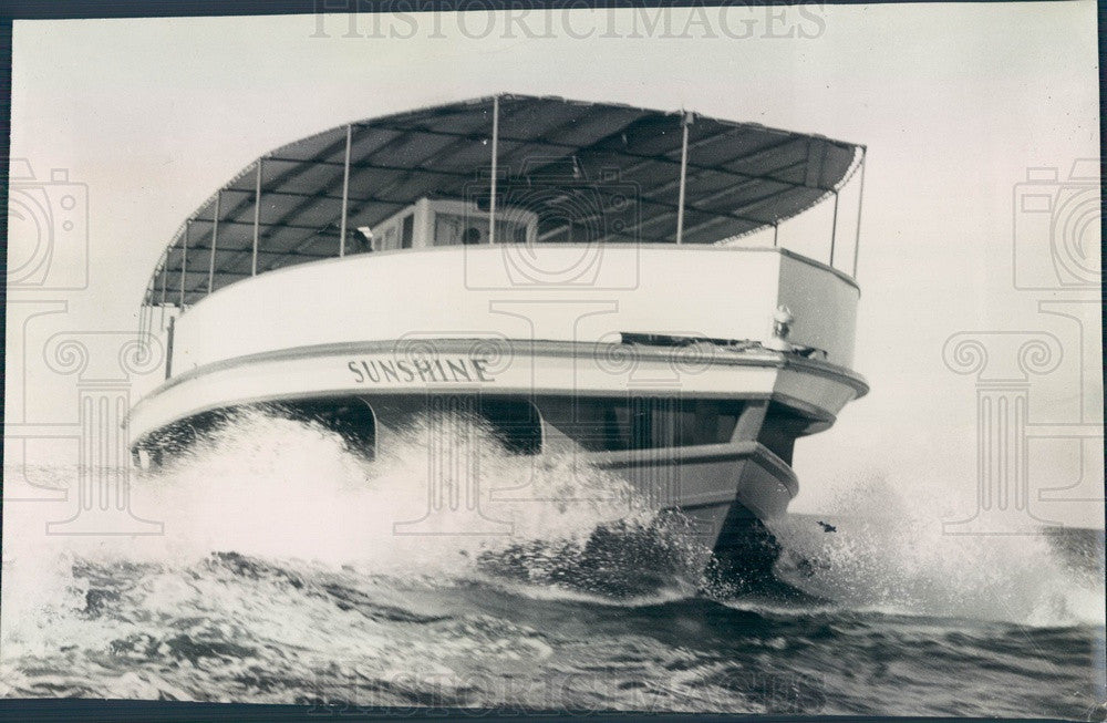 1949 St Petersburg, Florida Tourist Cruise Ship Sunshine Press Photo - Historic Images