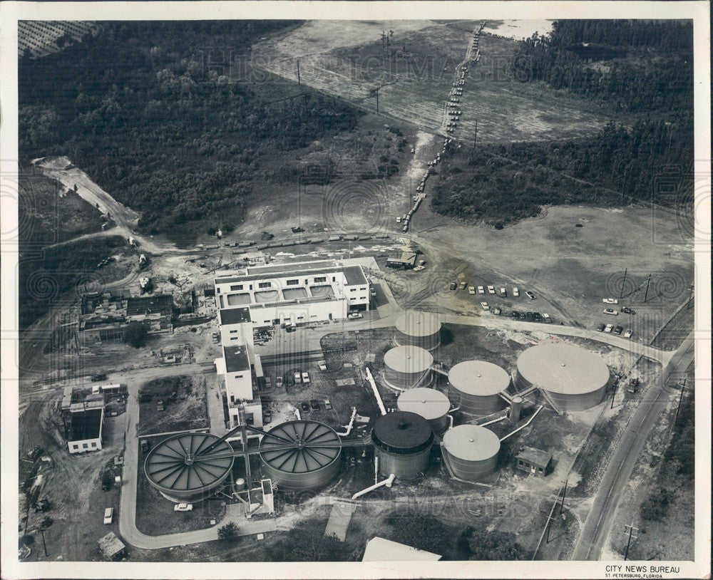 1971 Florida, Pinellas County Water Plant Aerial View Press Photo - Historic Images