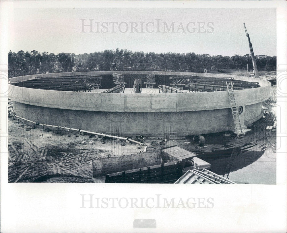 1976 St Petersburg, Florida Southwest Wastewater Treatment Plant Press Photo - Historic Images