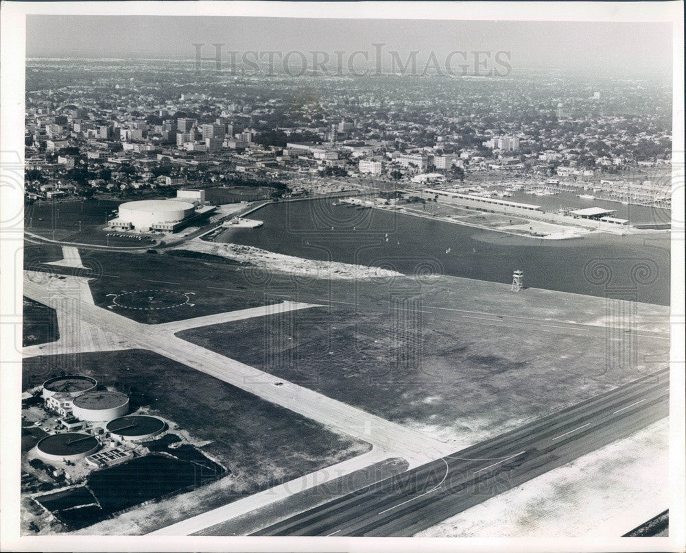 1965 St Petersburg, Florida Aerial View, Sewage Disposal Plant Press Photo - Historic Images