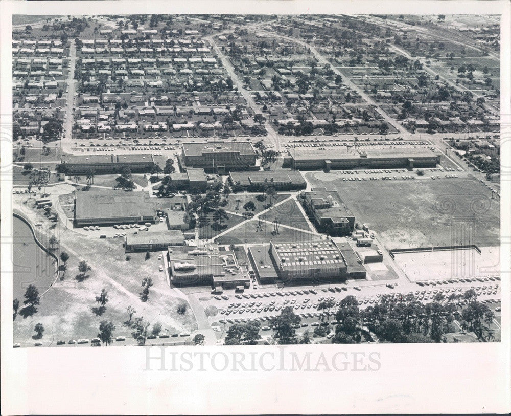 1965 St Petersburg, Florida Jr College Aerial View Press Photo - Historic Images