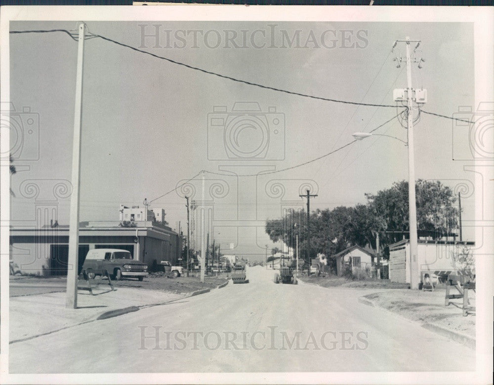 1966 Bradenton, Florida Street Widening, 10th Street West Press Photo - Historic Images