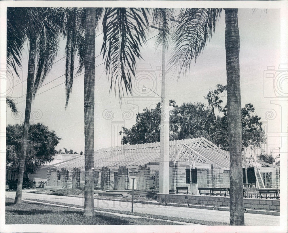 1966 Bradenton, FL Recreation Center Shuffleboard Club Clubhouse Press Photo - Historic Images
