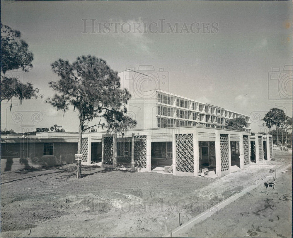 1961 Bradenton, Florida Presbyterian Retirement Home Construction Press Photo - Historic Images