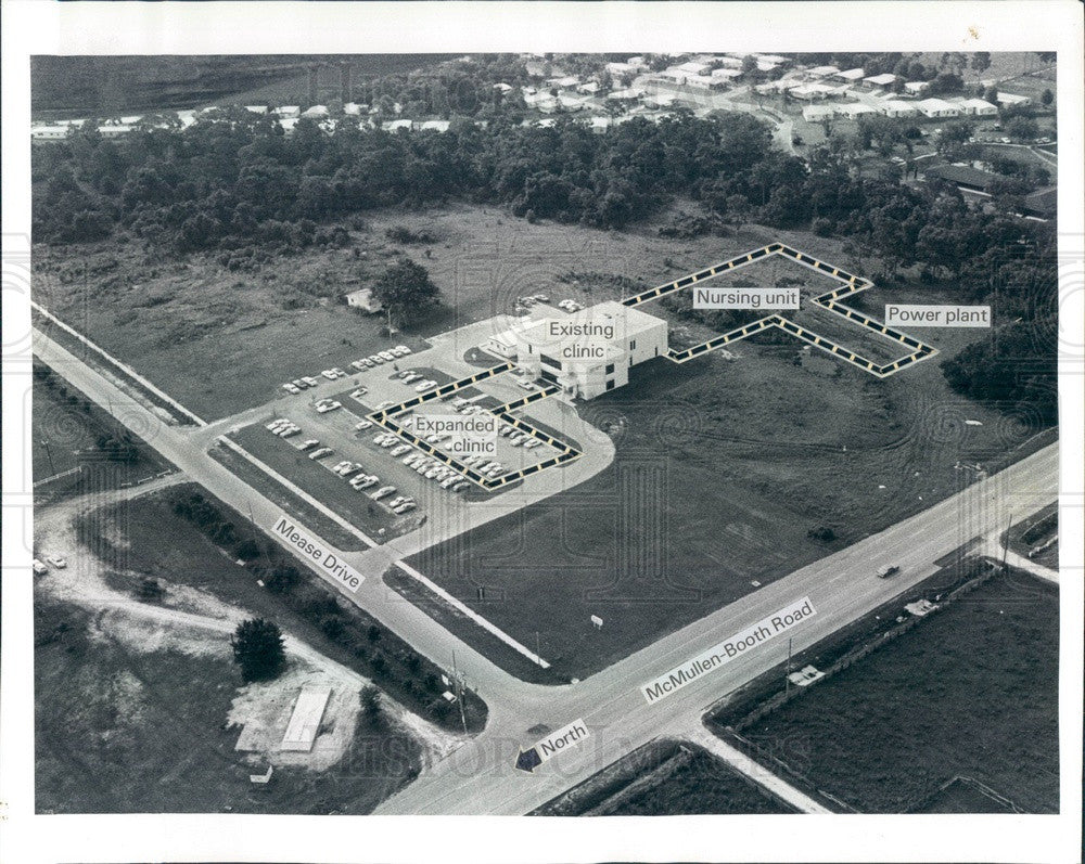 1982 Safety Harbor, Florida Mease Countryside Clinic Aerial View Press Photo - Historic Images