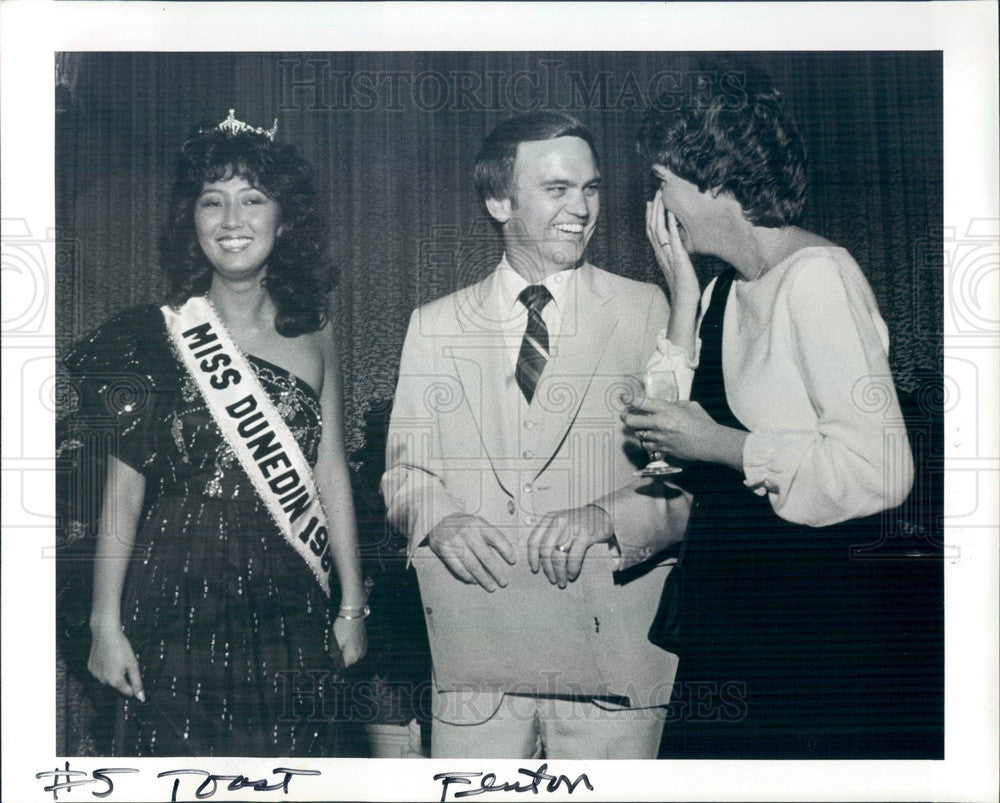 1984 Miss Dunedin, Florida Kathy Toone, Doyle &amp; Mary Kenady Press Photo - Historic Images