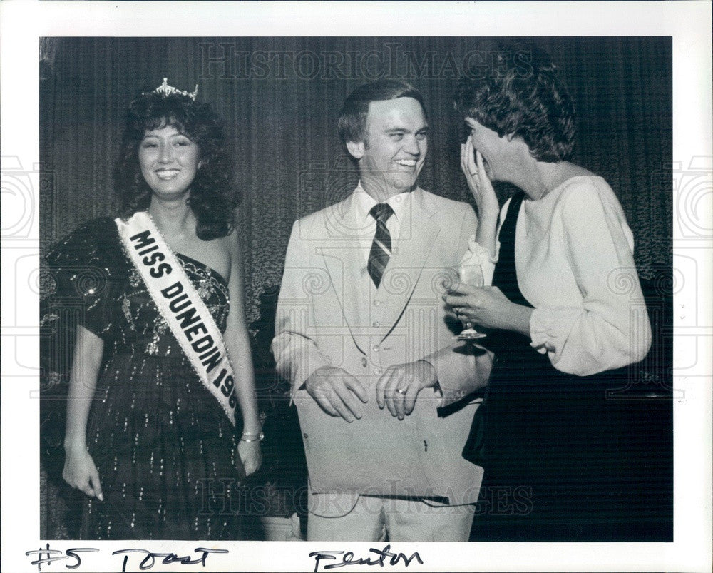 1984 Miss Dunedin, Florida Kathy Toone, Doyle & Mary Kenady Press Photo - Historic Images