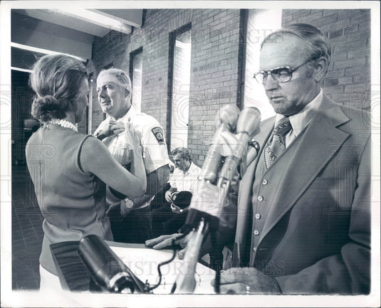 1977 Boston, MA Deputy Police Supt Dan MacDonald, Comm Jordan Press Photo - Historic Images