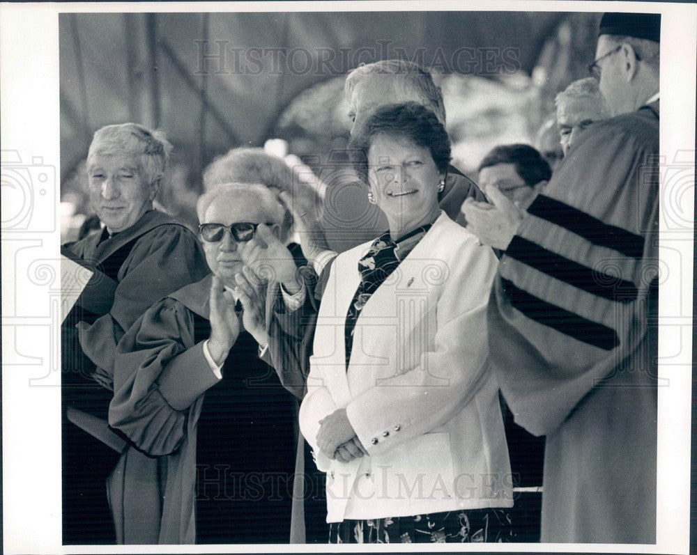 1992 Norway PM Brundtland, Author John Updike, Violinist Isaac Stern Press Photo - Historic Images