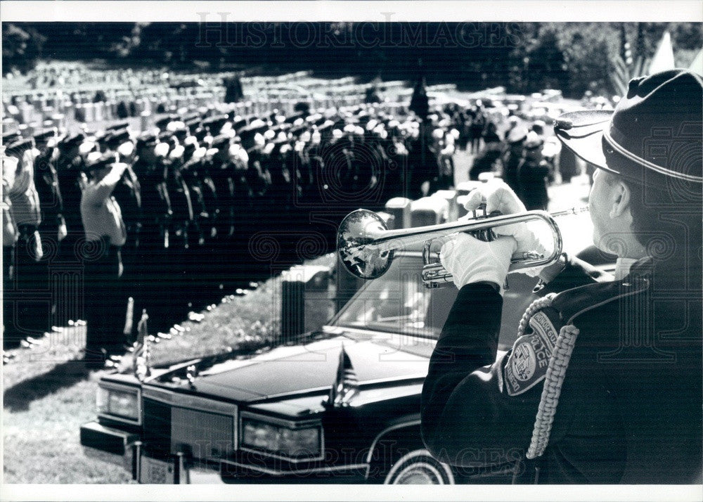 1993 Boston, MA Police Officer John Mulligan Funeral Press Photo - Historic Images