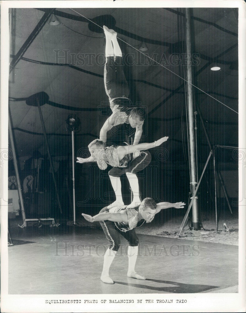 1965 Florida State University Student Circus, The Trojan Trio Press Photo - Historic Images