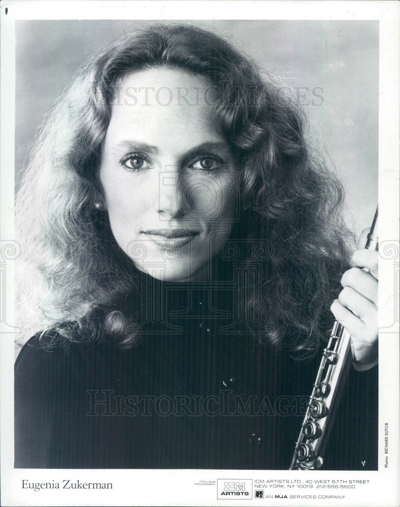 1984 American Flutist Eugenia Zukerman Press Photo - Historic Images