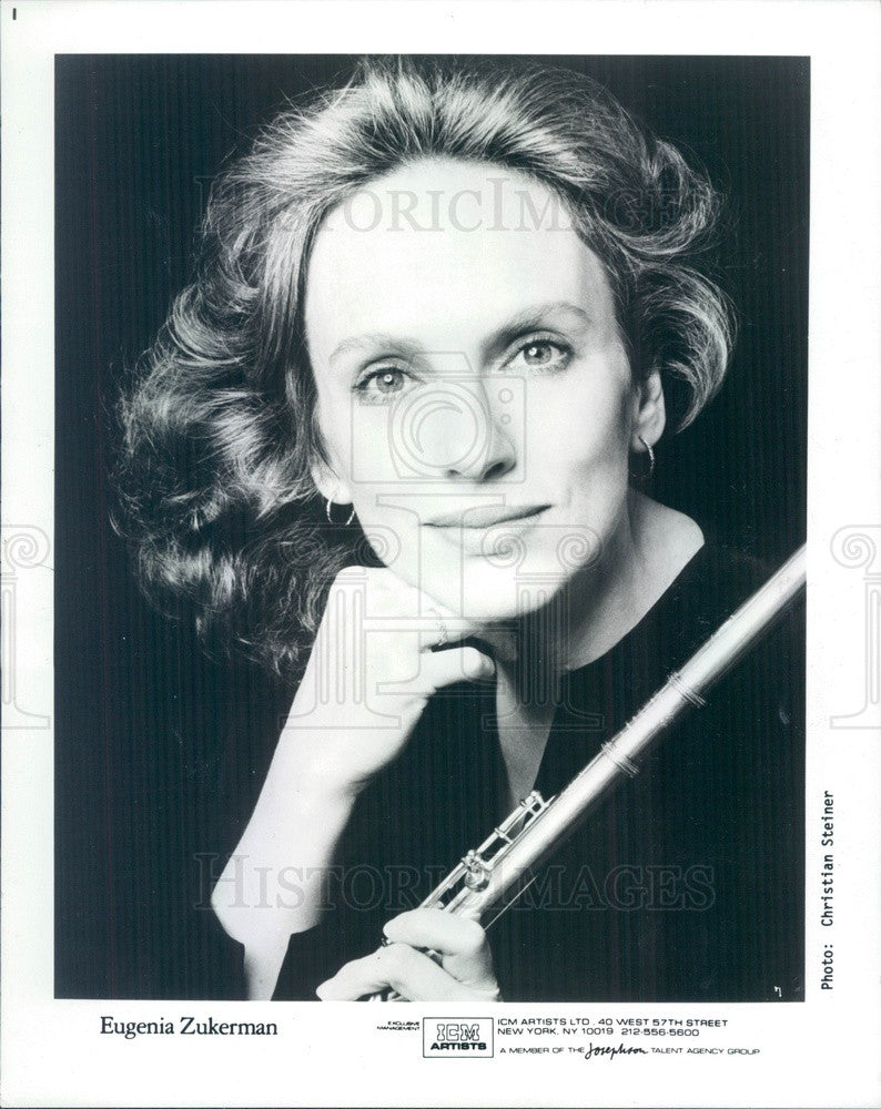 1984 American Flutist Eugenia Zukerman Press Photo - Historic Images