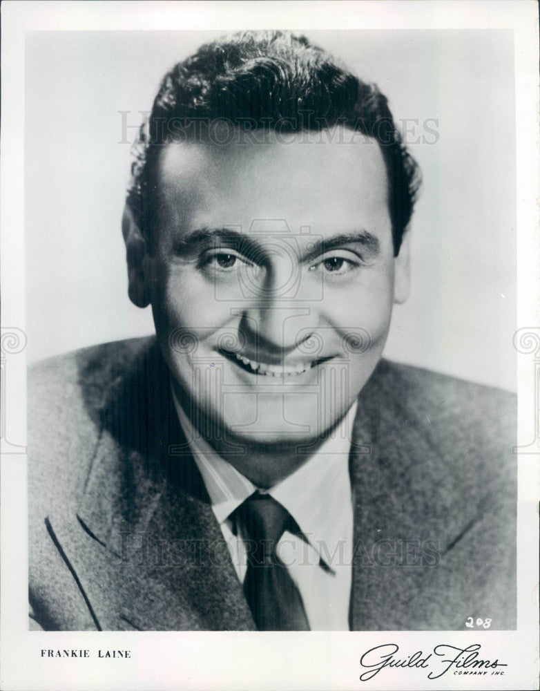 1954 American Singer/Songwriter/Actor Frankie Laine Press Photo - Historic Images