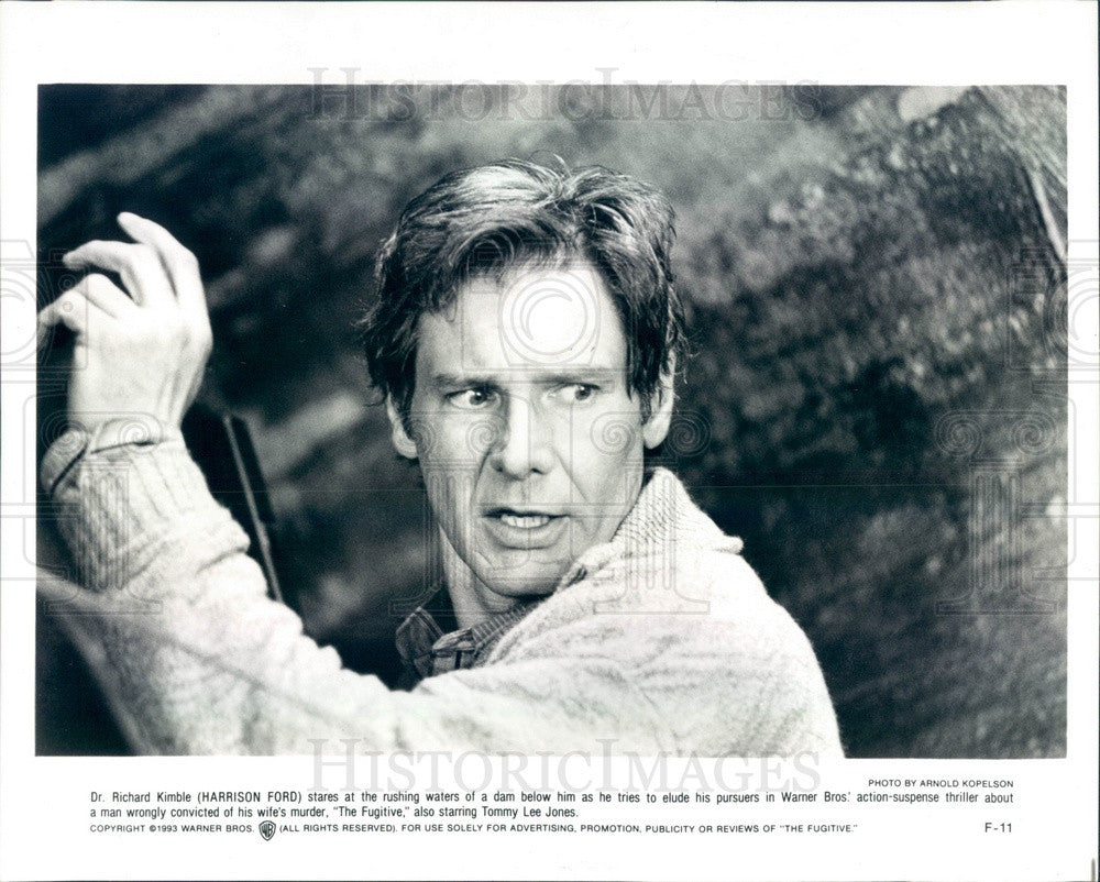 1993 American Hollywood Actor &amp; Producer Harrison Ford Press Photo - Historic Images