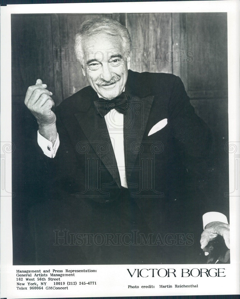 1989 Danish/American Comedian/Musician Victor Borge Press Photo - Historic Images