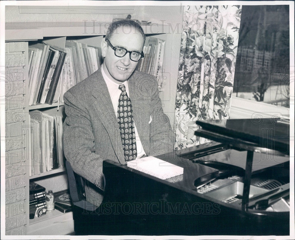 1955 Pianist/Musician Max Lanner Press Photo - Historic Images