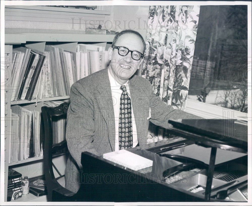 1955 Pianist/Musician Max Lanner Press Photo - Historic Images