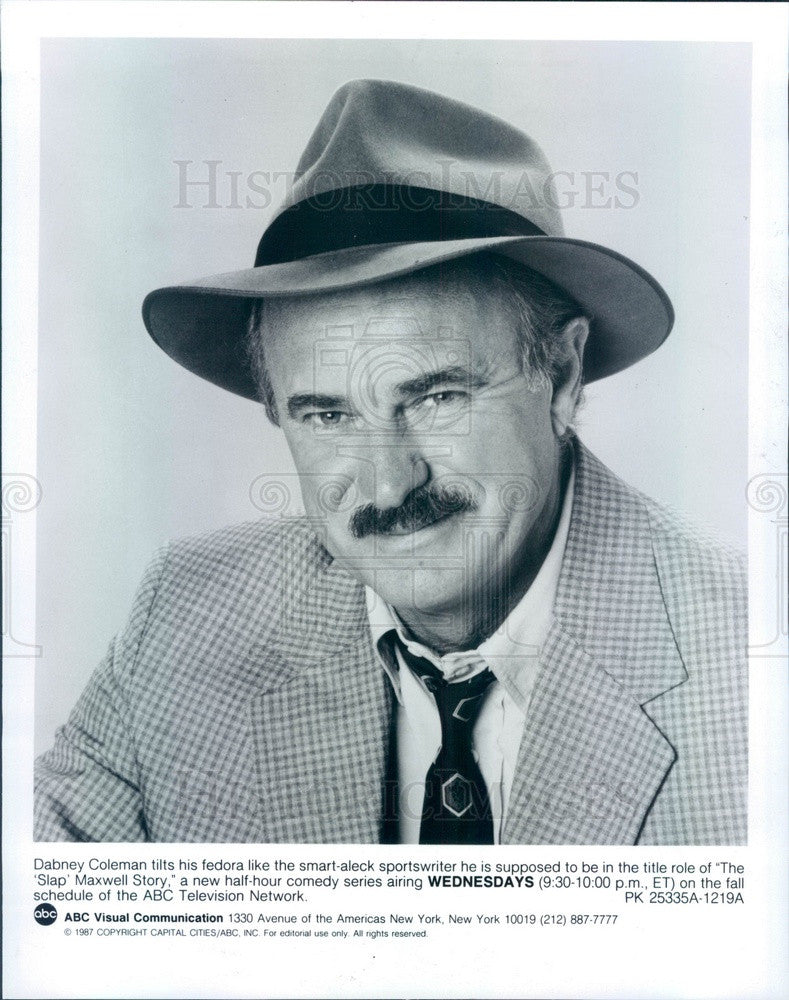 1987 American Hollywood Actor Dabney Coleman Press Photo - Historic Images