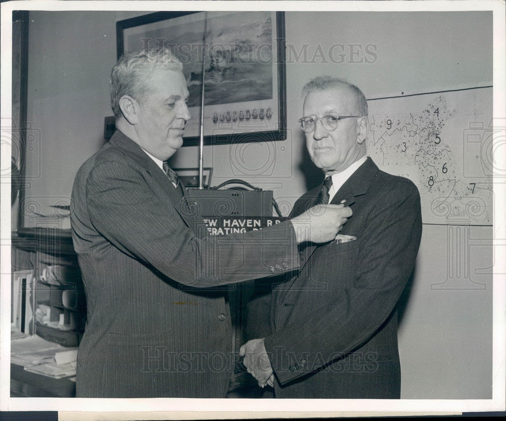 1942 Boston, MA New Haven Railroad Supt William Mullins Press Photo - Historic Images