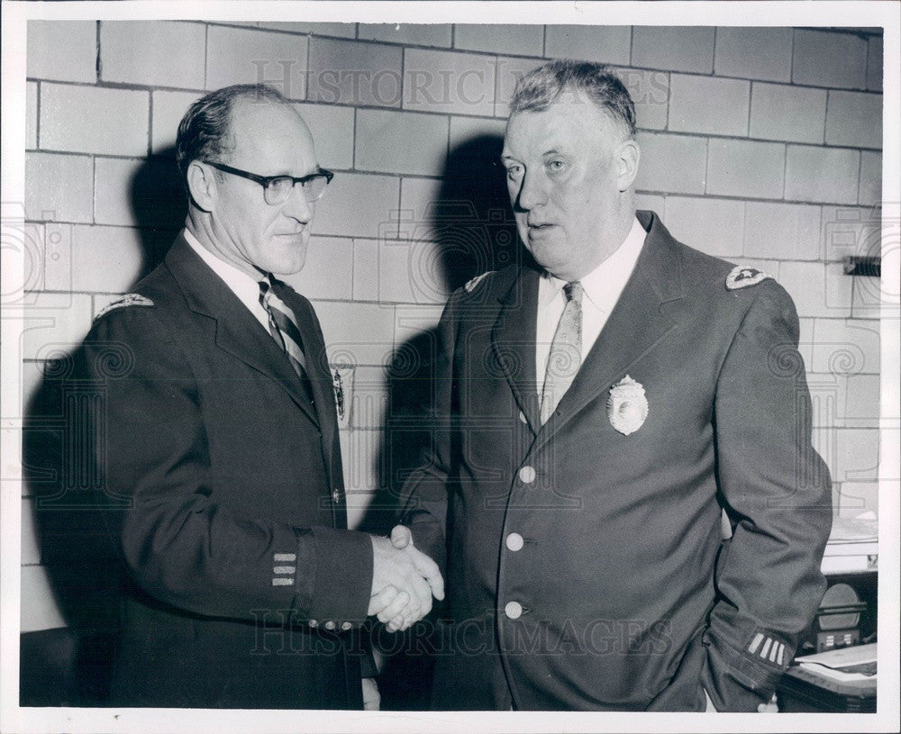 1957 Boston, MA Police Station 4 CO Capt Edward Mannix Press Photo - Historic Images