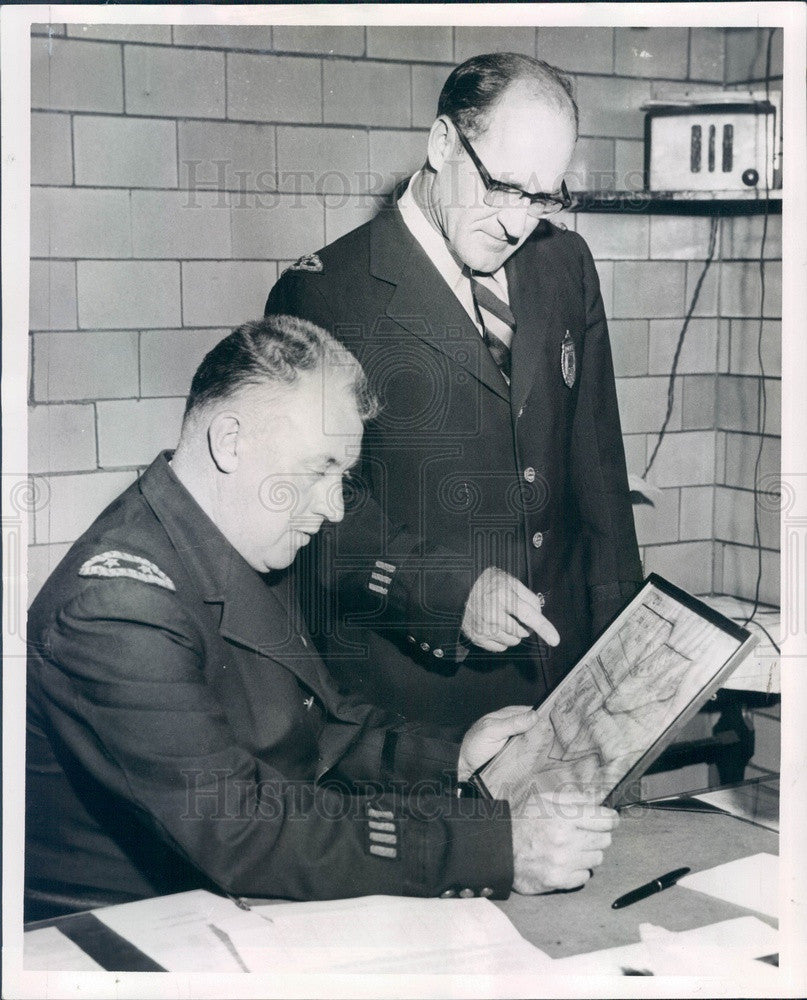 1957 Boston, MA Police Station 4 CO Capt Edward Mannix Press Photo - Historic Images