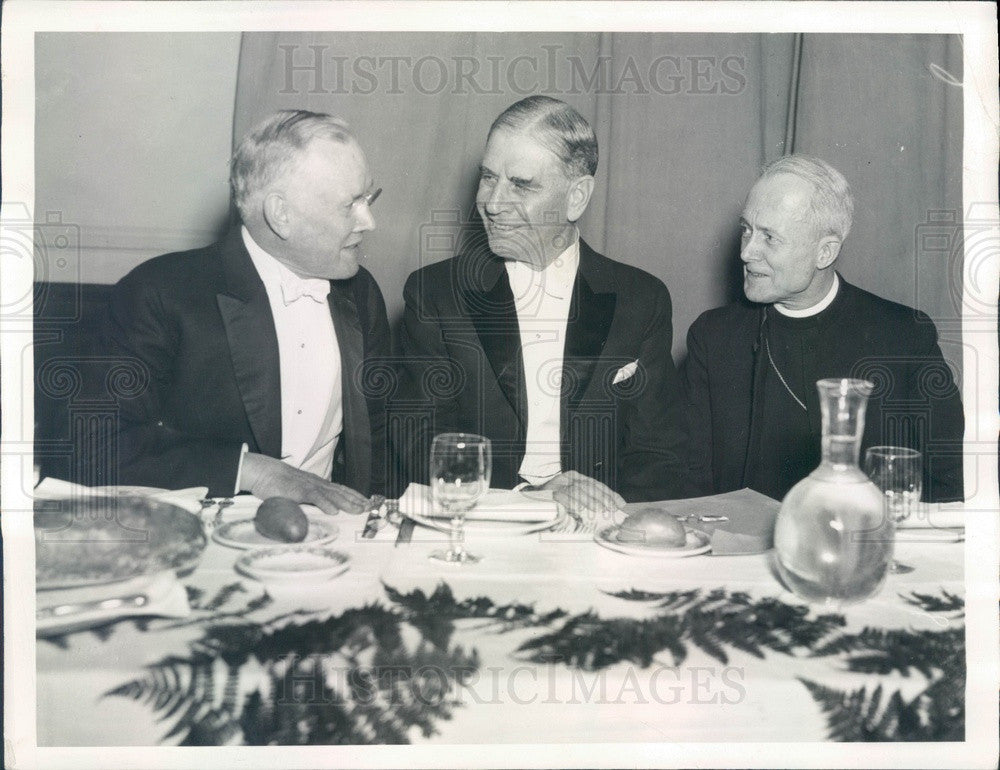 1936 US Secretary of War George Dean, AFL President William Green Press Photo - Historic Images