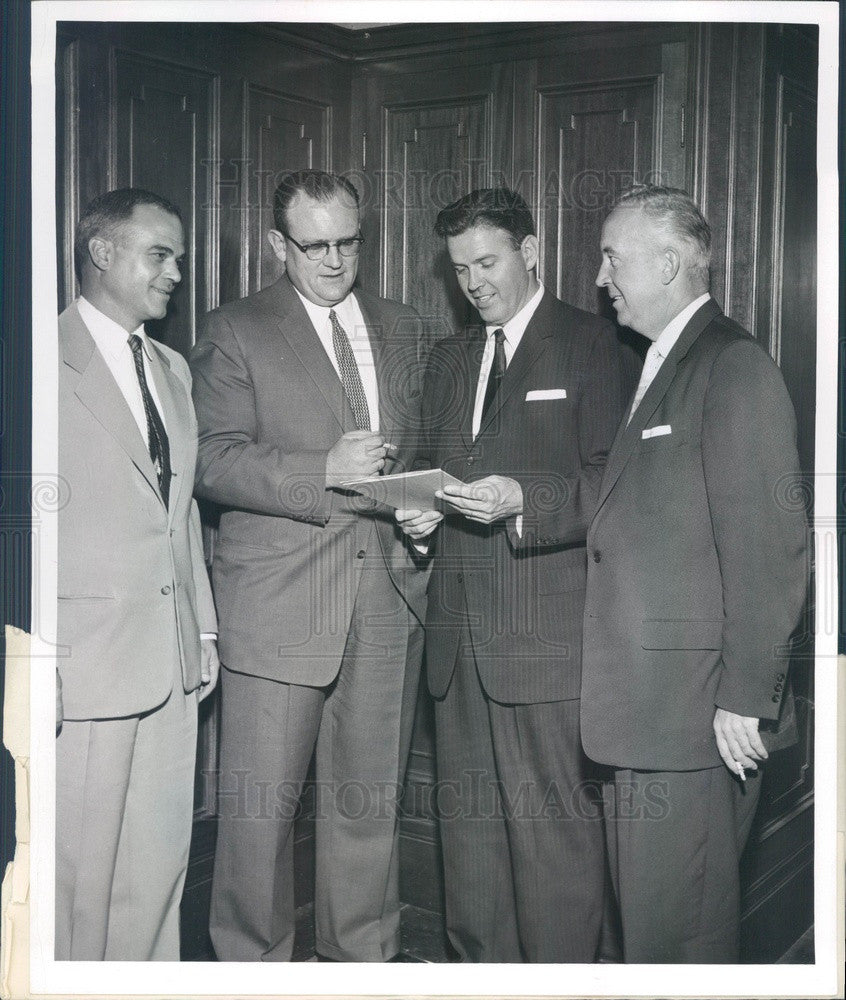 1957 Boston, MA Wine Distributors Jerome Tosi, James Dooley Press Photo - Historic Images