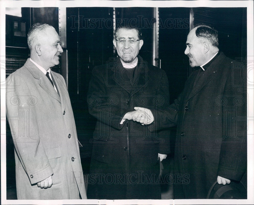 1959 Armenian Archbishop Sion Manoogian, Rev Maksoudian Press Photo - Historic Images
