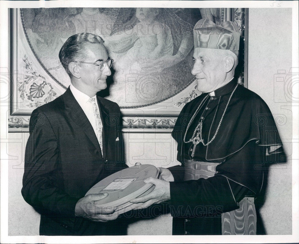 1959 Boston, MA Archbishop Richard Cardinal Cushing, William McGrath Press Photo - Historic Images