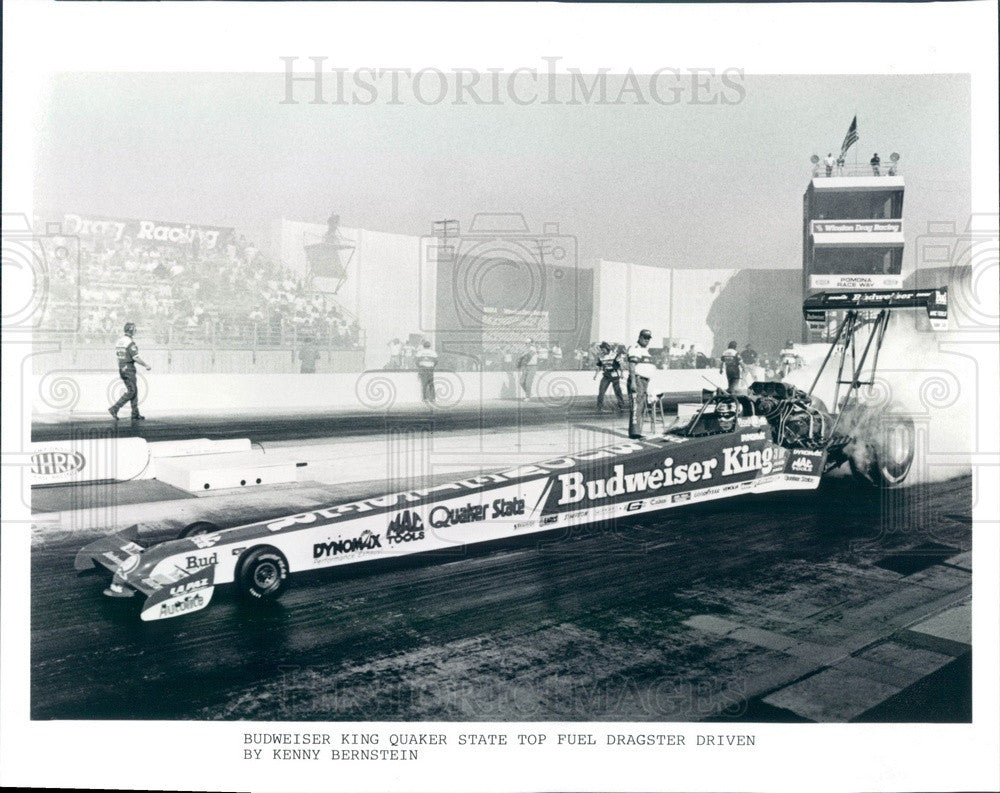 Undated Drag Racer Kenny Bernstein, Budweiser King Funny Car Driver Press Photo - Historic Images