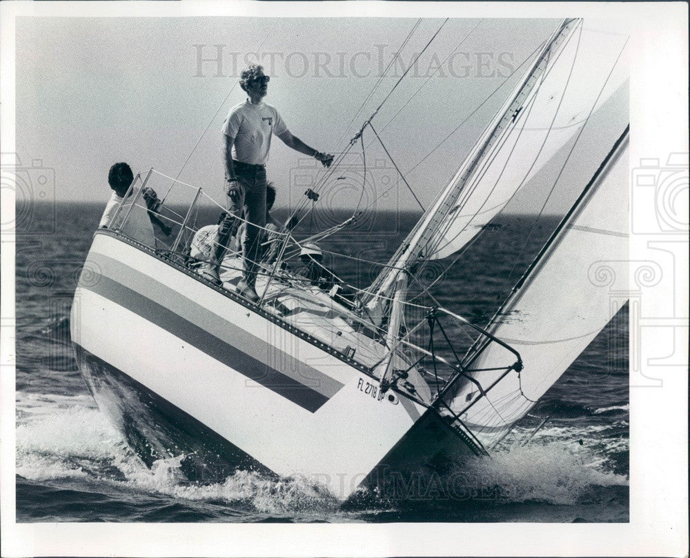 1982 Clearwater, Florida Yacht Race, Boat Illusion Press Photo - Historic Images